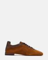 DELPHY LACE-UP TAN SUEDE