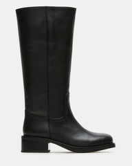 RIGGS BLACK LEATHER WIDE CALF